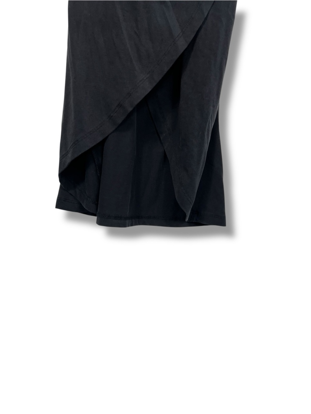 Beyond Yoga Intrigue Black Wrap Midi Dress  Small Minimalist Travel USA Made - Picture 9 of 12